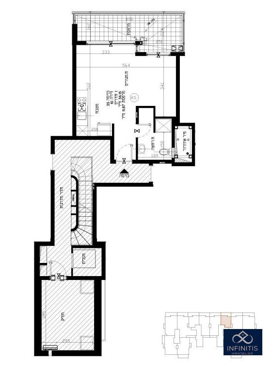 Apartamento 1 cômodos Bat yam Bat yam 527-IBL-115