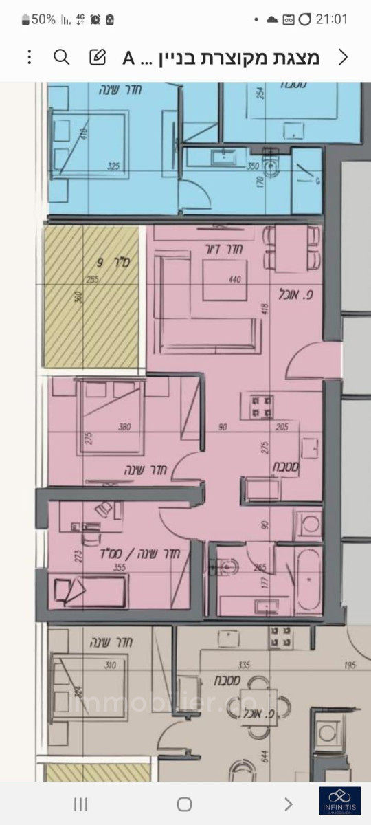 Apartamento 3 cômodos Tel Aviv Lev Tel-Aviv 527-IBL-86