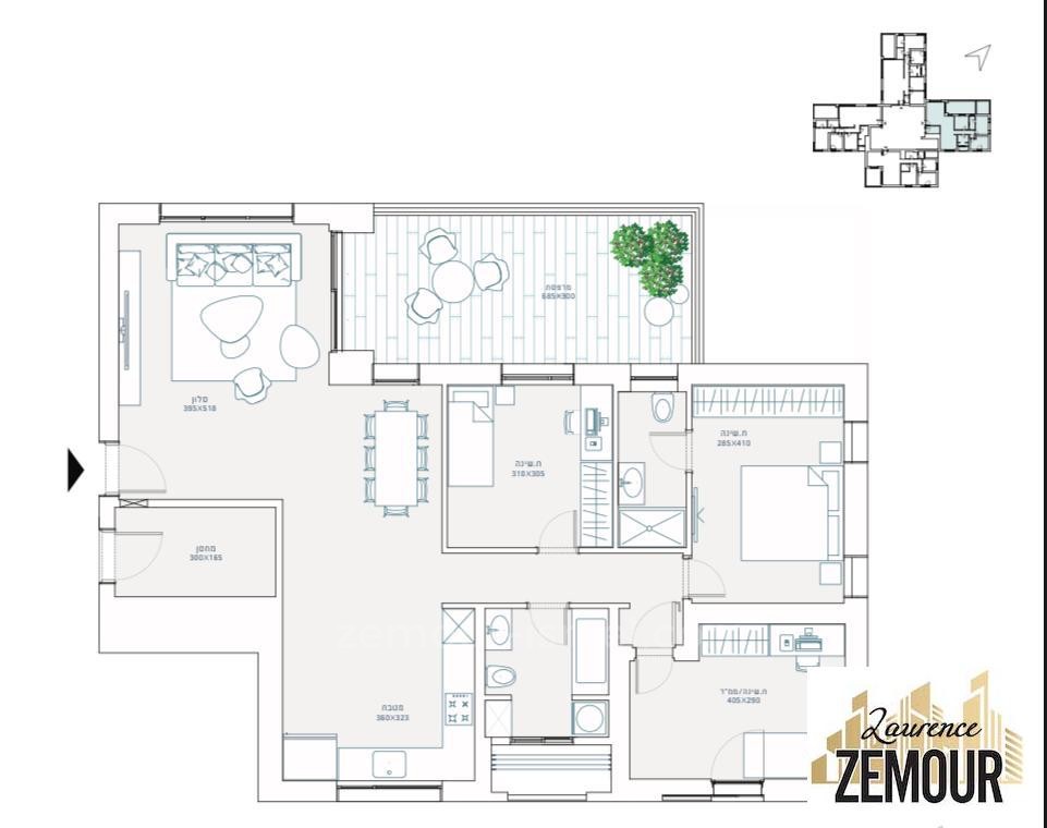 Apartamento 4 cômodos Ramat Gan Ramat gan 60-IBL-1233
