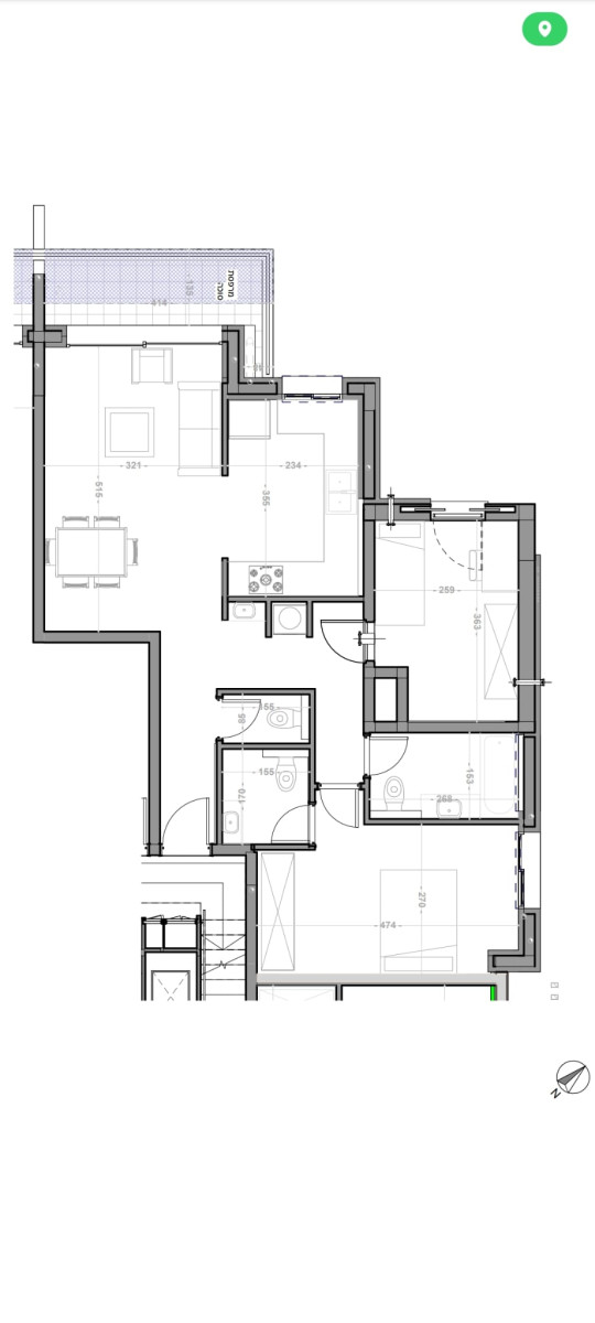 Apartamento 3 cômodos Jerusalém Kiryat Moshe 606-IBL-37
