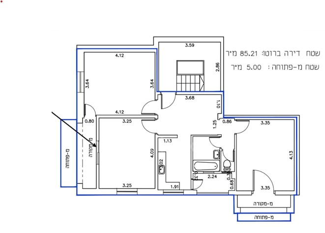 Apartamento garden 3.5 cômodos Jerusalém Kiryat Moshe 606-IBL-39