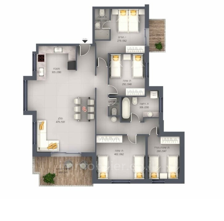 Apartamento 5 cômodos Jerusalém Kiryat Moshe 606-IBL-9