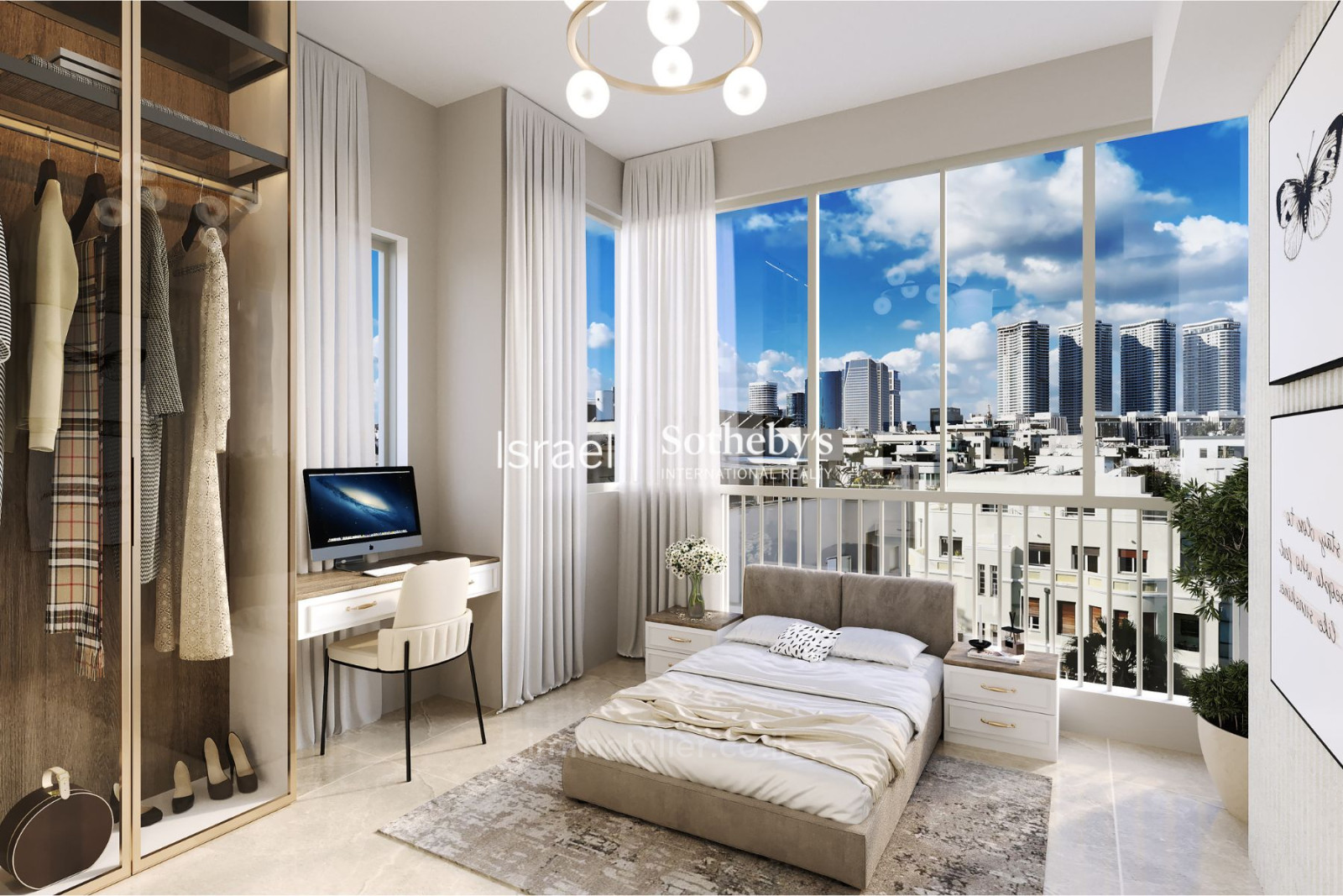 Apartamento 4 cômodos Tel Aviv Primeira linha de mar 651-IBL-35