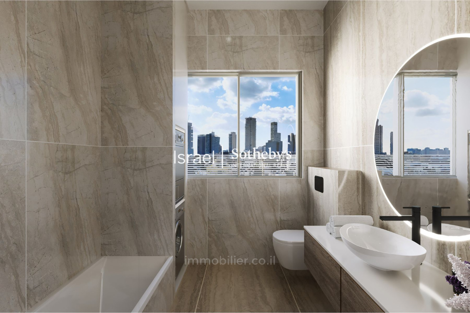 Apartamento 4 cômodos Tel Aviv Primeira linha de mar 651-IBL-35