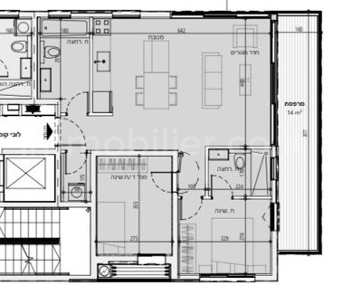 Apartamento 3 cômodos Tel Aviv Primeira linha de mar 804-IBL-7