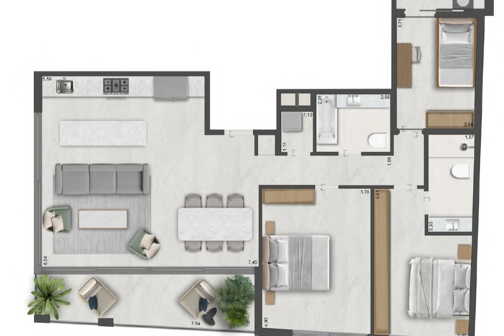 Apartamento 4 cômodos Tel Aviv Kerem Hatemanim 828-IBL-101