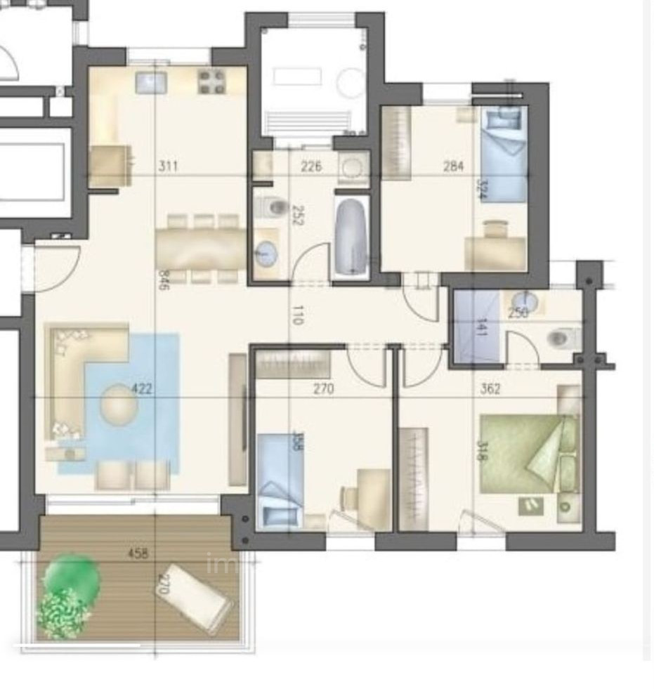 Apartamento 4 cômodos Raanana Neve Zemer 828-IBL-40