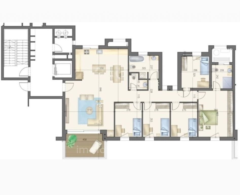 Apartamento 6 cômodos Raanana Neve Zemer 828-IBL-45