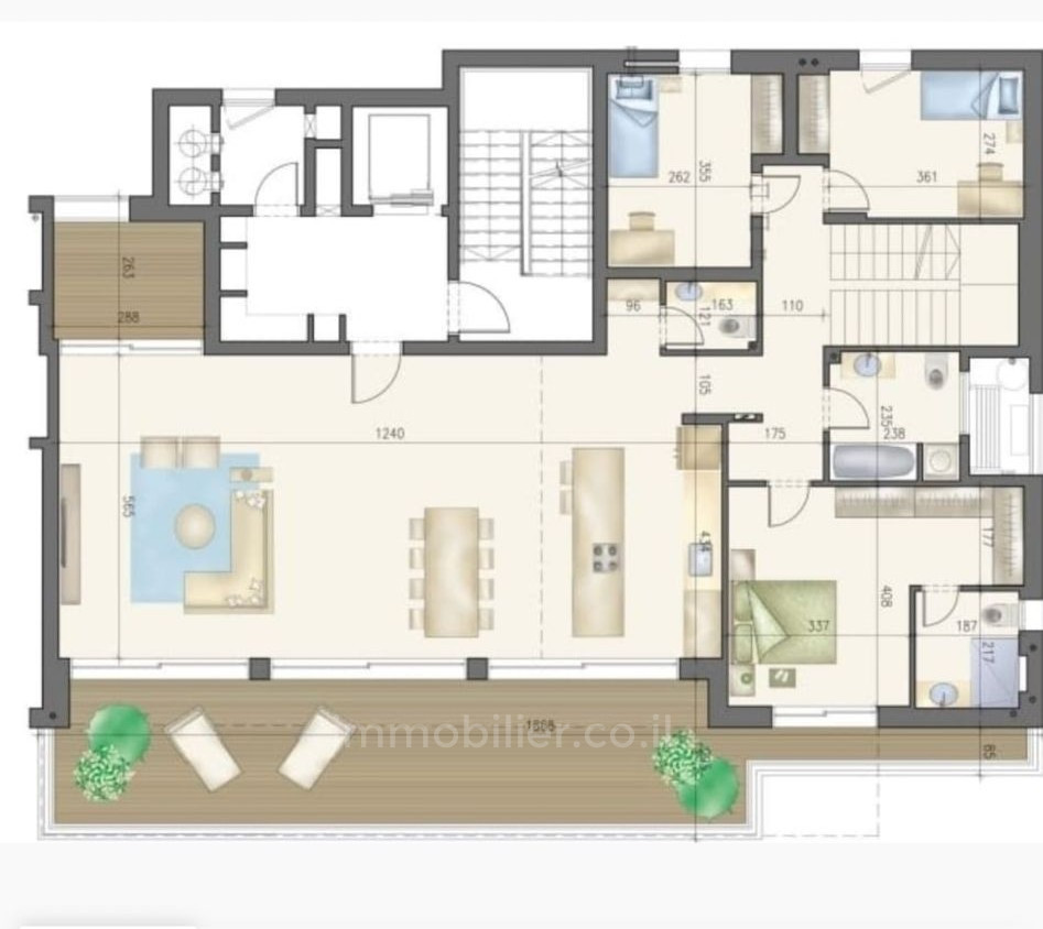 Apartamento 6 cômodos Raanana 2003 828-IBL-46