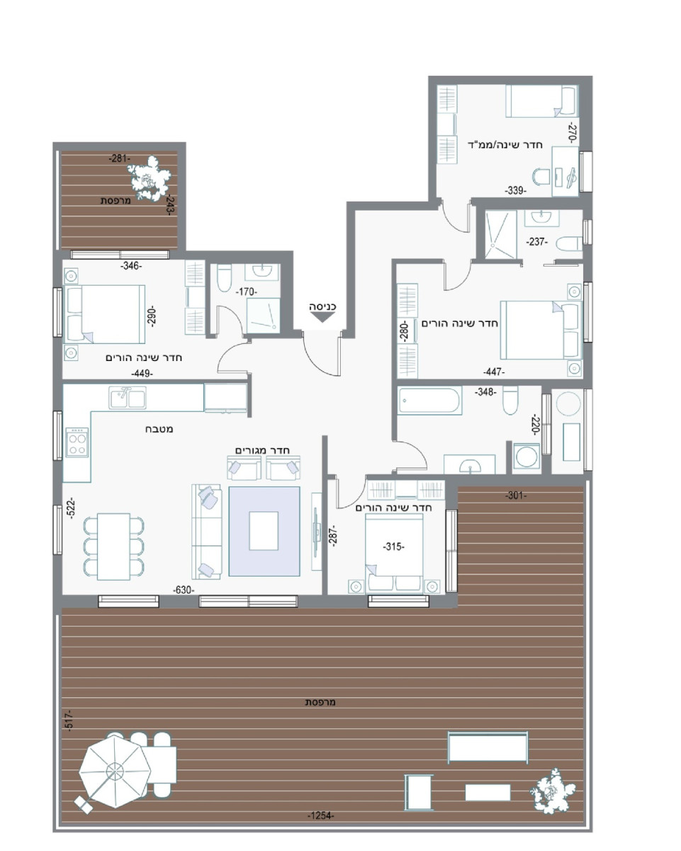 Cobertura 5 cômodos Bat yam Bat yam 828-IBL-61
