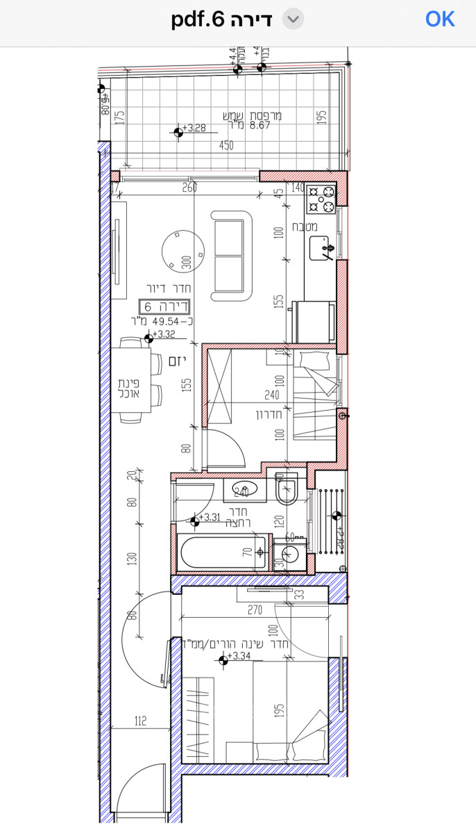 Apartamento 4 cômodos Bat yam Bat yam 828-IBL-73