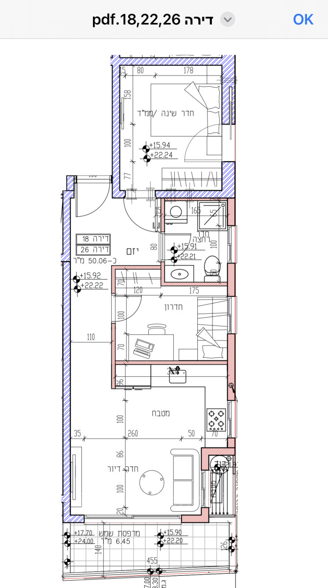 Apartamento 4 cômodos Bat yam Bat yam 828-IBL-73