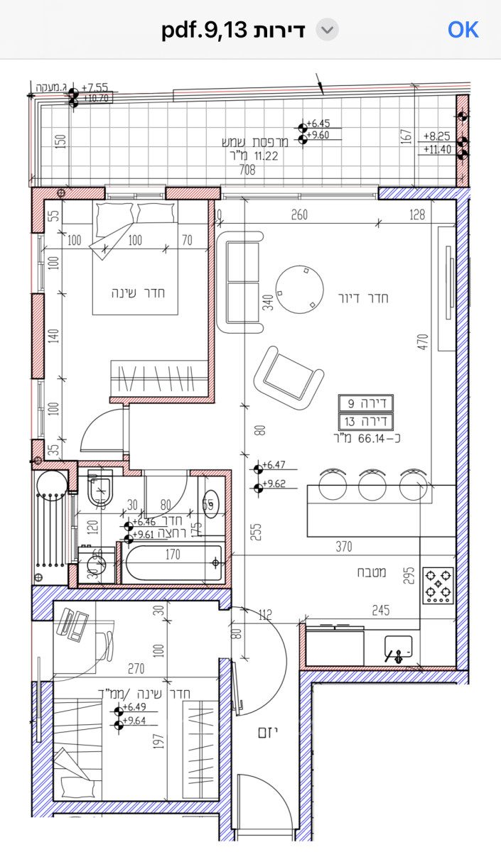 Apartamento 3 cômodos Bat yam Bat yam 828-IBL-75