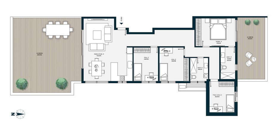 Minicobertura 3 cômodos Bat yam Bat yam 828-IBL-79